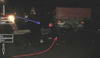 В Хакасии неуступчивость грузовика привела к гибели мотоциклиста
