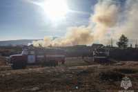 Две тонны сена уничтожил огонь в Аскизском районе