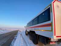 Специалисты МЧС несут дежурство на трассе Абакан-Сорск