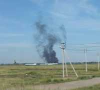 Жителей Хакасии обеспокоил черный дым на военной базе