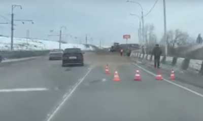 На дороге Абакан-Минусинск провалился асфальт