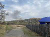 К месту пожара в дачный массив Абакана направлен вертолет