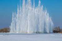 В Хакасии взорвут лед на реке Абакан