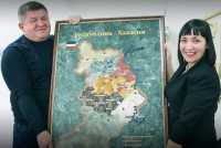 Карту Хакасии из каменных кусочков собрали умельцы Саяногорска