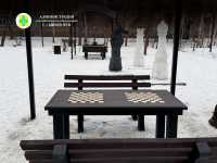 Столы с шахматной разметкой появились в сквере города Хакасии