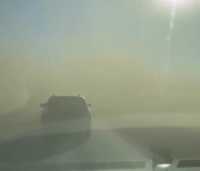 Жители Хакасии угодили в пылевую бурю