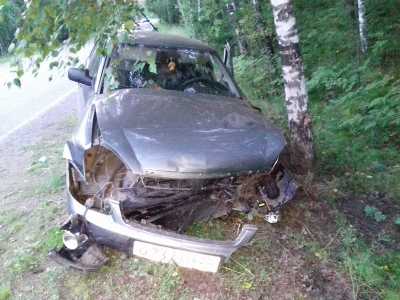 Рано утром в Хакасии водитель «Лады» разбился о дерево