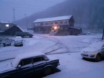 Снег добрался до Хакасии