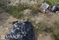 Берег водоема в Абакане заваливают мусором