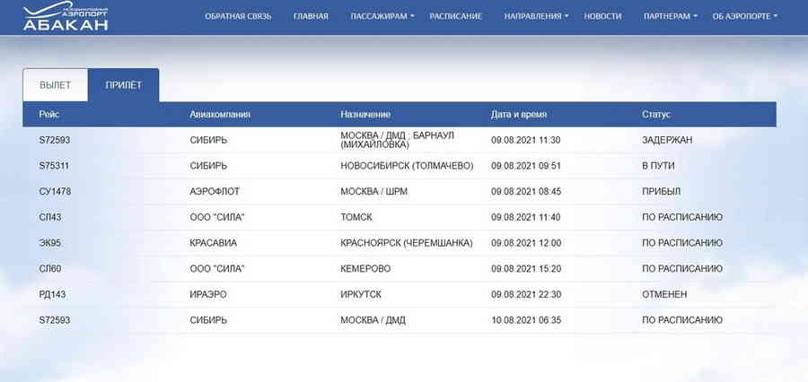 Расписание самолетов абакан сочи