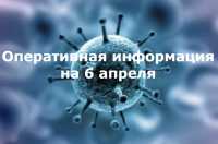 Оперативная информация по заболеваемости коронавирусом в Хакасии на 6 апреля