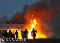 Добровольцы из хакасского села тушили пожар в Бейском районе