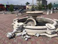 Не фонтан: в Усть-Абакане вновь хозяйничали вандалы
