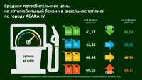 В Абакане упали средние цены на АИ-92