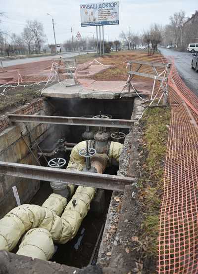 Черногорск. На улице Советская ведутся ремонтные работы. 