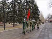 В абаканском парке Победы маршировали военные