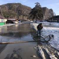 Таёжный город Хакасии утопает в растаявшем снеге