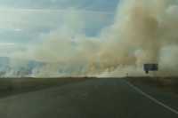 Дым окутал трассу в Хакасии