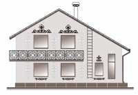 Пример фасада для индивидуальной жилой застройки. 