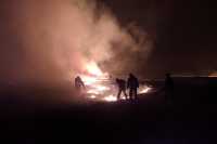 В Ширинском районе степной пожар угрожал населенному пункту