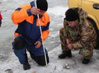 На Красноярском водохранилище лёд начал трескаться