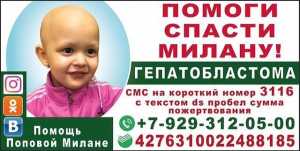 Глава Хакасии перечислил личные средства на лечение онкобольной Миланы Поповой