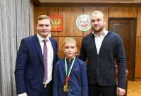 Валентин Коновалов встретился с юным победителем международного турнира по джиу-джитсу