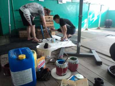 В хакасском селе ремонтируют зал тяжелой атлетики