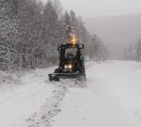Снег и погода добавили работы дорожникам Хакасии