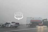 Туманное утро Хакасии: 9 машин столкнулись на Братском мосту