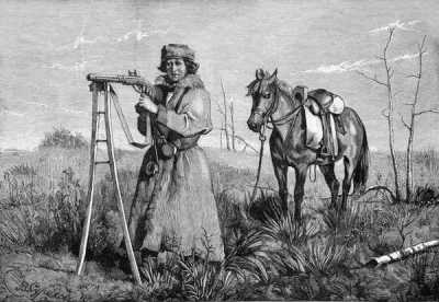 «Минусинский татарин на охоте». Рисунок Василия Сурикова, 1895 год