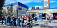 Кадеты МЧС посетили пожарную часть в Черногорске