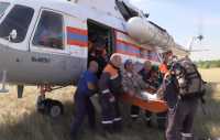 Летали на вертолете: турист повредил ногу на границе с Хакасией