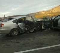 В Хакасии занесло Toyota Avensis: пострадали 6 человек