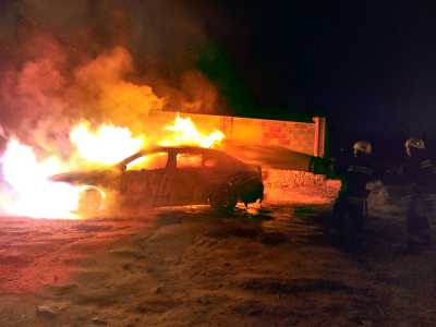 В Хакасии горят автомобили