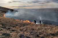Пожарные Хакасии продолжают бороться со степными палами