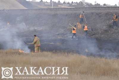 В Хакасии потушили шесть степных пожаров