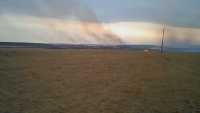 Полдня тушили огромный степной пожар в Хакасии