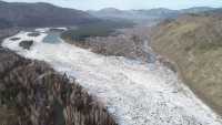 Уровень воды в реке Абакан колеблется