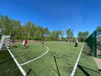 В Орджоникидзевском районе по нацпроекту обустроили мини-футбольное поле