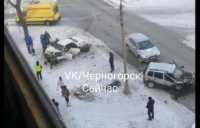 Авария в Черногорске: водители госпитализированы