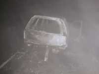В Хакасии на ходу загорелась Honda, уходящая от полицейской погони