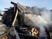 Огонь уничтожил дом в селе Арбаты