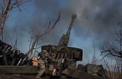 Как российская артиллерия наносит удары по позициям украинских националистов