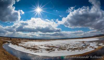 Первые зимние штрихи в пейзажах Хакасии запечатлел Александр Колбасов