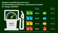 В Абакане замерли цены на бензин