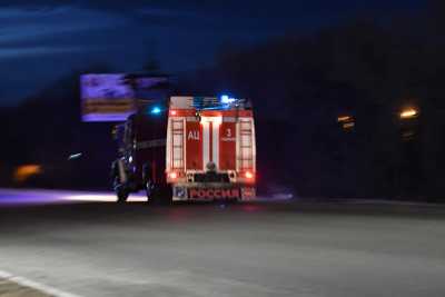 Грузовик спасали от огня в Черногорске
