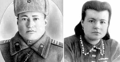 Вот таким бравым парнем и был наш герой Егор Шулбаев. Рядом — любовь всей его жизни — коренная москвичка Александра. 