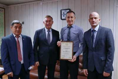 Василий Киося получил благодарственное письмо министерства спорта Хакасии
