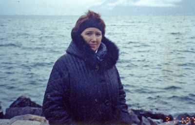 Валентина Жарикова на Женевском озере в Швейцарии. 